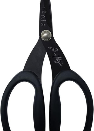 Tim Holtz Small Titanium Scissors - 7 Inch Mini Snips with Micro Serrated Blade - Non Stick Craft Tool for Cutting Paper, Fabric, and Sewing - Black Comfort Grip Handles