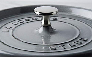 staub La Cocotte Oval 40500-236 Pico Cocotte Oval Gray 9.1 inches (23 cm) Both Handed Cast Enameled Pot, Induction Compatible