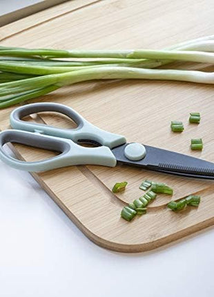 Country Kitchen Kitchen Scissors, Stainless Steel Kitchen Shears, Cooking Scissors for Cutting Meat, Chicken, Herbs and Produce with Blade Cover and Soft Grip Handles, Mint