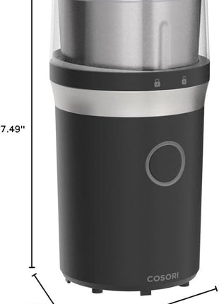 COSORI Electric Coffee Grinders for Spices, Seeds, Herbs, and Coffee Beans, Spice Blender and Espresso Grinder, Wet and Dry Grinder, Included 2 Removable Stainless Steel Bowls, Black