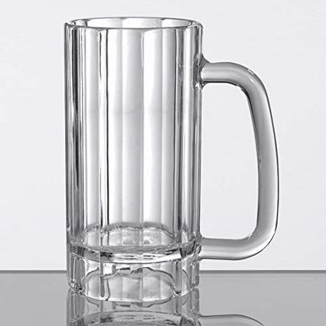 G.E.T. 00086-1-SAN-CL Shatter-Resistant Plastic Beer Mug / Stein, 16 Ounce, BPA Free (Set of 4)