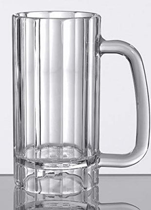 G.E.T. 00086-1-SAN-CL Shatter-Resistant Plastic Beer Mug / Stein, 16 Fluid Ounce, BPA Free (Pack of 12),Clear