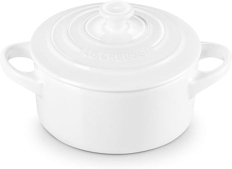 Le Creuset Stoneware Mini Round Cocotte, 8 oz., White