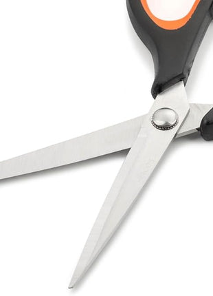 Arcos Kitchen Scissors 8 Inch Stainless Steel. Scissors for Meat Use. Polypropylene Handle and 215 mm Blade. Series Prochef. Black and Red Color