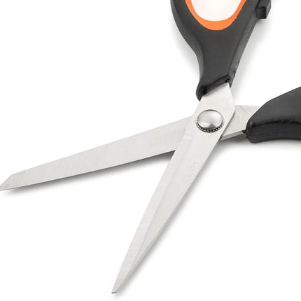 Arcos Kitchen Scissors 8 Inch Stainless Steel. Scissors for Meat Use. Polypropylene Handle and 215 mm Blade. Series Prochef. Black and Red Color