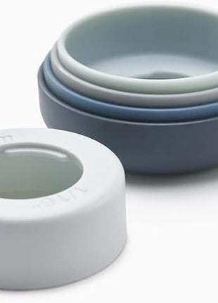 Joseph Joseph PrecisionPin - Rolling Pin with adjustable pastry thickness, Baking and dough rollers, Beech Wood, Pastel Blue