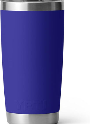 YETI Rambler 20 oz Tumbler Retired Color, Stainless Steel, Vacuum Insulated with MagSlider Lid, Offshore Blue