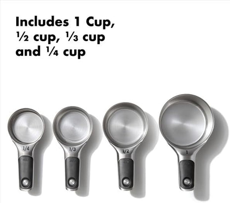 OXO Good Grips 4 Piece Stainless Steel Measuring Cups with Magnetic Snaps