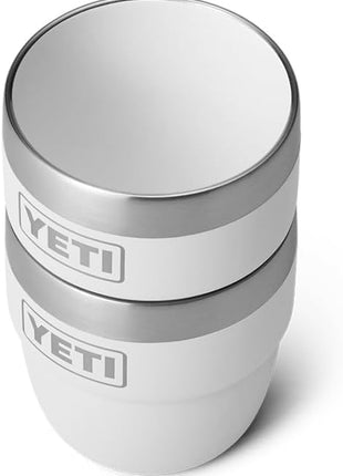 YETI Rambler 4 oz Stackable Cup, Stainless Steel, Vacuum Insulated Espresso/Coffee Cup, 2 Pack