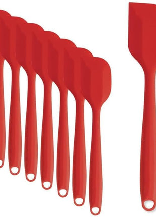 8 Pieces Silicone Spatulas, 8.3 inch Small Spatulas Non-stick Heat-Resistant Non-stick with Stainless Steel Core For Cake Cream Cooking Gadget (Red)