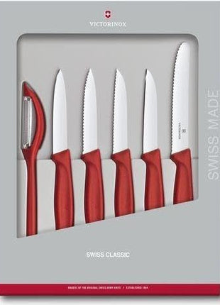 Victorinox Swiss Classic Paring Knife Set of 6, Red