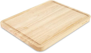 KitchenAid Classic Rubberwood Cutting Board with Perimeter Trench, Reversible Chopping Board, 11-inch x 14-Inch, Natural