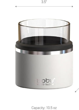 asobu Whiskey Sleeve Glass – Insulated Bourbon Tumbler with Premium Rocks Glass, BPA-Free, Double-Wall Stainless Steel, Keeps Drinks Cold Longer, 10.5oz