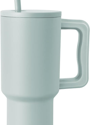 Simple Modern 30 oz Trek Tumbler with Handle and Straw Lid | Cup Holder Friendly Insulated Stainless Steel Travel Mug | Sea Glass Sage