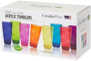 CreativeWare Circus 24 Ounces Tumbler Set, 24 oz, Multicolor (CIR08MULTI) (Pack of 48)