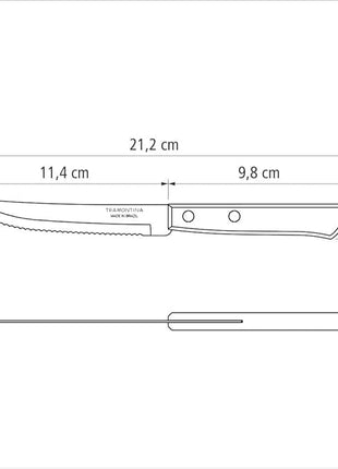 Tramontina 29899/155 Knives Set, Stainless Steel, Brown, 30 x 30 x 30 cm