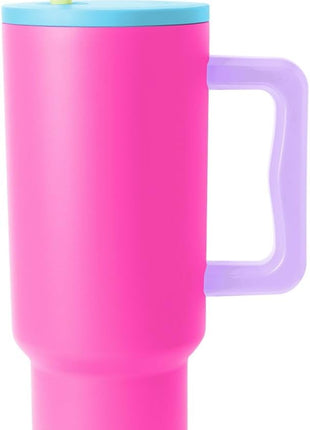 Simple Modern 40 oz Trek Tumbler with Handle and Straw Lid | Cup Holder Friendly Insulated Stainless Steel Travel Mug | 80s Mix (Pack of 12)