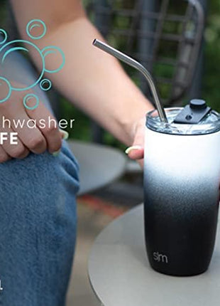 Simple Modern Stainless Steel Reusable Straws | Toxin Free and Waste Reducing Straw for Tumblers and Travel Mugs | Classic Collection | 4 Count (Pack of 1) | Stainless Steel