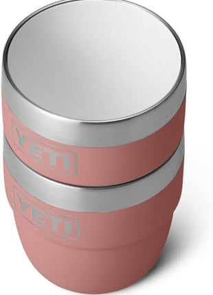 YETI Rambler 4 oz Stackable Cup, Stainless Steel, Vacuum Insulated Espresso/Coffee Cup, 2 Pack