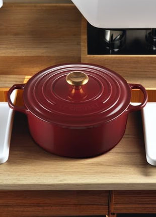 Le Creuset Enameled Cast Iron Signature Round Dutch Oven, 5.5 qt., Rhone