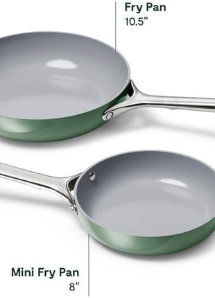 Caraway Nonstick Ceramic Mini Fry Pan (1.05 qt, 8") - Non Toxic, PTFE & PFOA Free - Oven Safe & Compatible with All Stovetops (Gas, Electric & Induction) - Sage