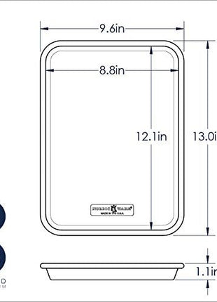 Nordic Ware Naturals Aluminum NonStick Baker's Quarter Sheet Small, Gold