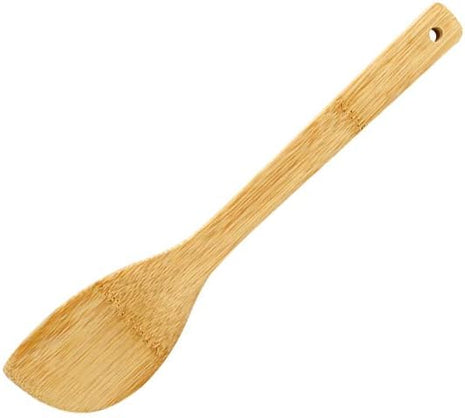 HipGirl Wooden/Bamboo Kitchen Utensils Set & Kitchen Gadgets, Kitchen Essentials Cooking Utensils, Spatulas, Spoons and Crepe Spreader (1ct 12" Pointed Spatula Kitchen Tools)