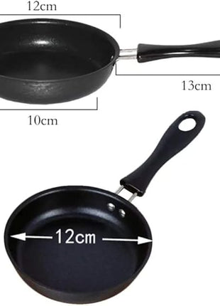One Egg Frying Pan, Mini Induction Frying Eggs Pan, 4.7" Single Egg Durable Small Pan with Handle Heat Resistant Non Stick Pot, Portable Pan for Stove Gas Induction Hob