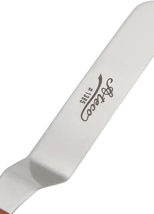 Ateco 1385 Offset Spatula with 4.5-Inch Stainless Steel Blade, Wood Handle, 4.5 Inch, natural