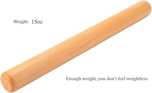 Rolling Pin for Baking Wood Rolling Pins 15.8-inch Dough Roller, Non-stick Pastry Dough Roller without Handles┃Perfect Gifts for Bakers