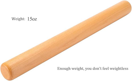 Rolling Pin for Baking Wood Rolling Pins 15.8-inch Dough Roller, Non-stick Pastry Dough Roller without Handles┃Perfect Gifts for Bakers