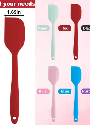 Silicone Spatula Set 6 Pack 8.5 inch Small Rubber Spatula Heat Resistant Mini Silicone Spatula Non-Stick Flexible for Baking Cooking Mixing and Kitchen Use