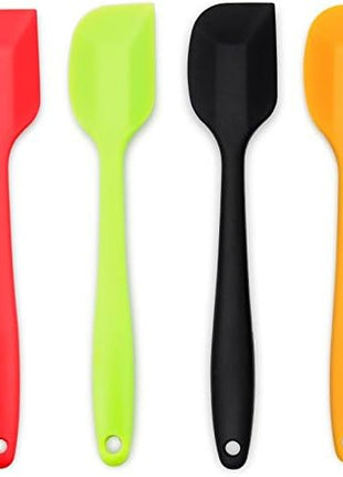 Silicone Spatula 4-piece Set, Heat-Resistant Non-stick Rubber Spatulas with Stainless Steel Core