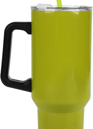 Bioworld Grinch Grinning Face 40 Oz Green Stainless Steel Tumbler With Handle
