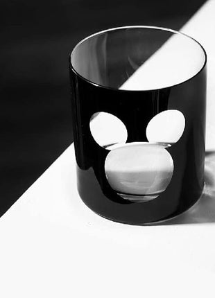 JoyJolt Disney Luxury Mickey Mouse Double Old Fashioned Whiskey Glasses. 2x European Crystal Bar Glasses. Premium Xmas Disney Stuff, Gifts and Cups. 12oz Black Drinking Glasses, Disney Tumbler