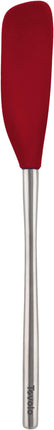 Tovolo Flex-Core Long-Handled Silicone Jar Scraper Spatula, Stainless Steel Handle, Heat-Resistant Silicone Head With Curved Front for Scooping & Scraping, Dishwasher-Safe & BPA-Free, Cayenne