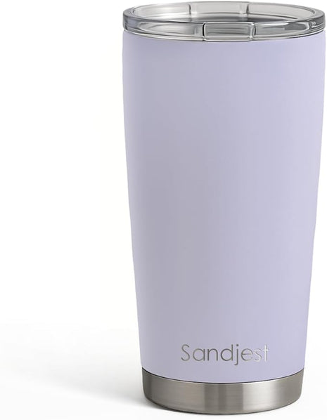 SANDJEST Blue Tumbler 20oz Stainless Steel Double Wall Vacuum Insulated, Travel Coffee Cup, Gifts for Men Women Birthday Christmas