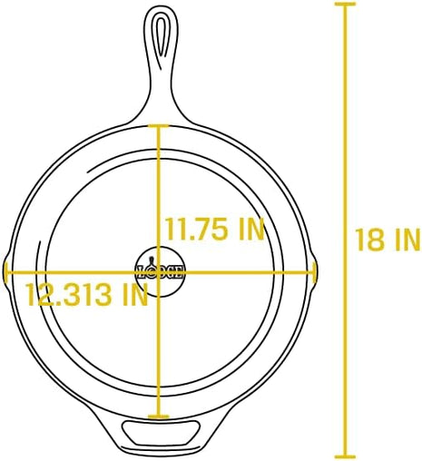 Lodge 12 Inch Cast Iron Skillet with Red Silicone Hot Handle Holder – Pre-Seasoned Frying Pan for Stove, Oven, Grill & Campfire – Made in the USA – Durable, Nonstick Cast Iron Cookware – Black