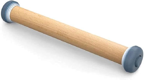 Joseph Joseph PrecisionPin - Rolling Pin with adjustable pastry thickness, Baking and dough rollers, Beech Wood, Pastel Blue