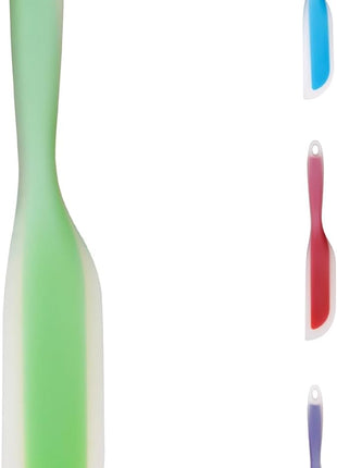 Nonstick Silicone Knife Shaped Flexible Kitchen Spatula Scraper Turner,Kitchen Cooking Utensils With Nylon Core (Green)