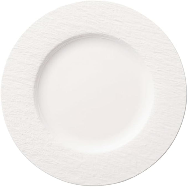 Villeroy & Boch Manufacture Rock Blanc Dinner Plate, 10.5 in, Premium Porcelain, White