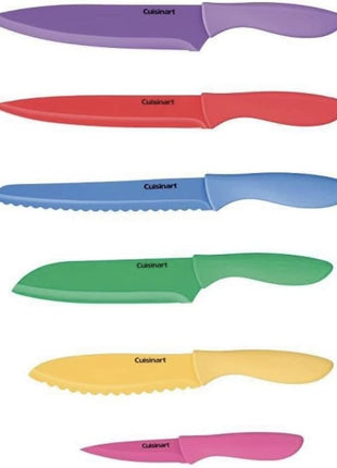 Cuisinart 12-Piece Kitchen Knife Set, Advantage Color Collection with Blade Guards, (Multi Brights)