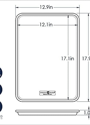 Nordic Ware Naturals Aluminum NonStick Baker's Half Sheet 13" x 18"