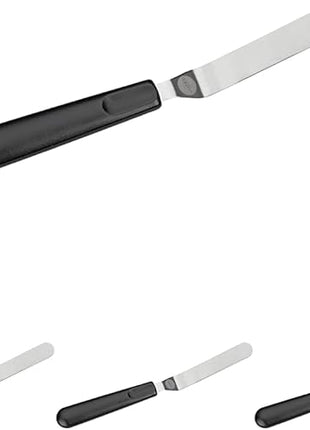 Wilton, 9 inch, Black 409-7712 Angled Spatula, 9" (Pack of 4)
