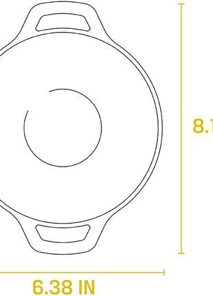 Lodge Pre-Seasoned Cast Iron WOK - Dual Assist Handle - Use in the Oven, on the Stove, or on the Grill - 6.25 Inch