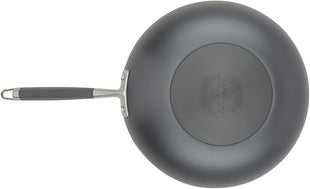 Anolon Advanced Home Hard-Anodized Nonstick Open Stock Cookware- Woks (12-Inch Open Wok, Moonstone)