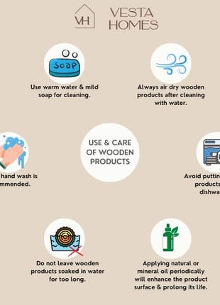 Vesta Homes Wooden Cutting/Chopping/Serving Board, Platter for Vegetables, Cheese and Charcuterie | Mango Wood | 11 * 8 Inches | Handcrafted in India