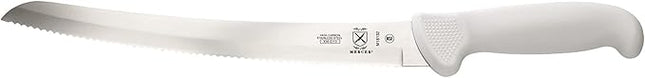 Mercer Culinary Ultimate White 10" Curved Wavy Edge Bread Knife, White