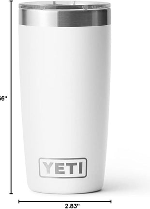 YETI Rambler 10 oz Tumbler, Stainless Steel, Vacuum Insulated with MagSlider Lid, White