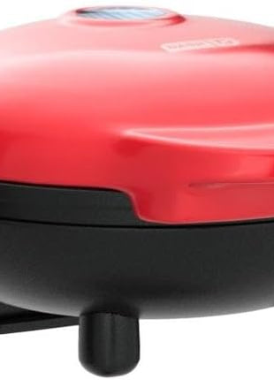 DASH Mini Maker Waffle Maker + Griddle, 2-Pack Griddle + Waffle Iron - Red
